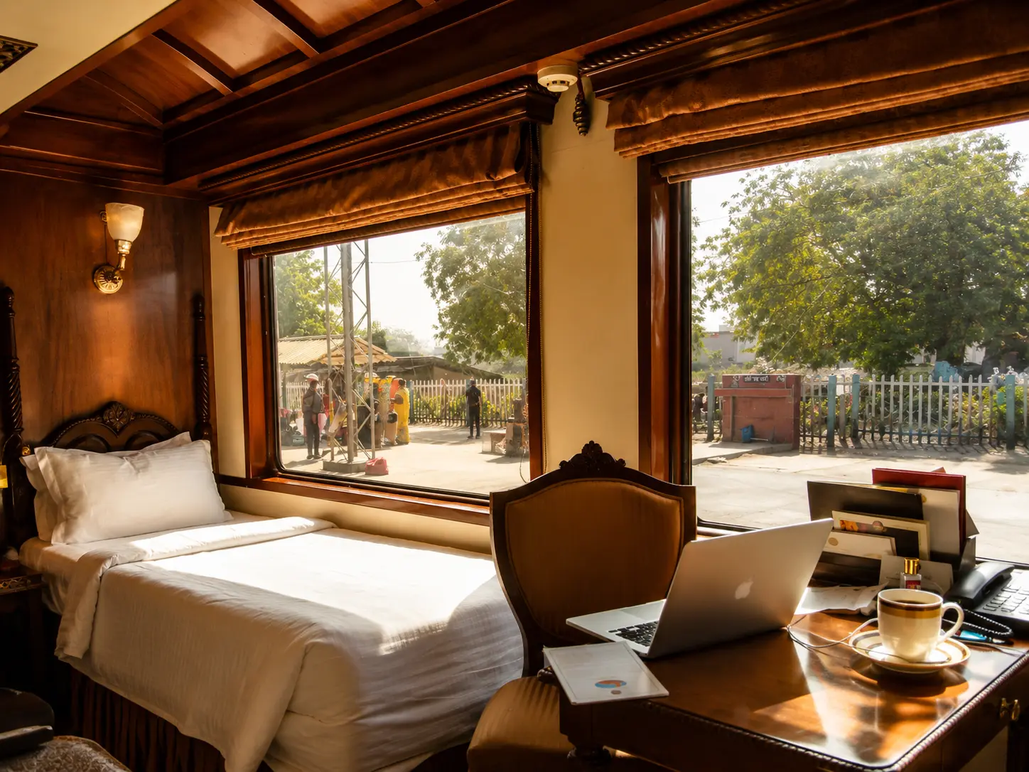 Maharajas' Express luxury train travelling through Rajasthan, offering one of India's most luxurious rail journeys for HNWIs, UHNWIs, and international luxury travellers.