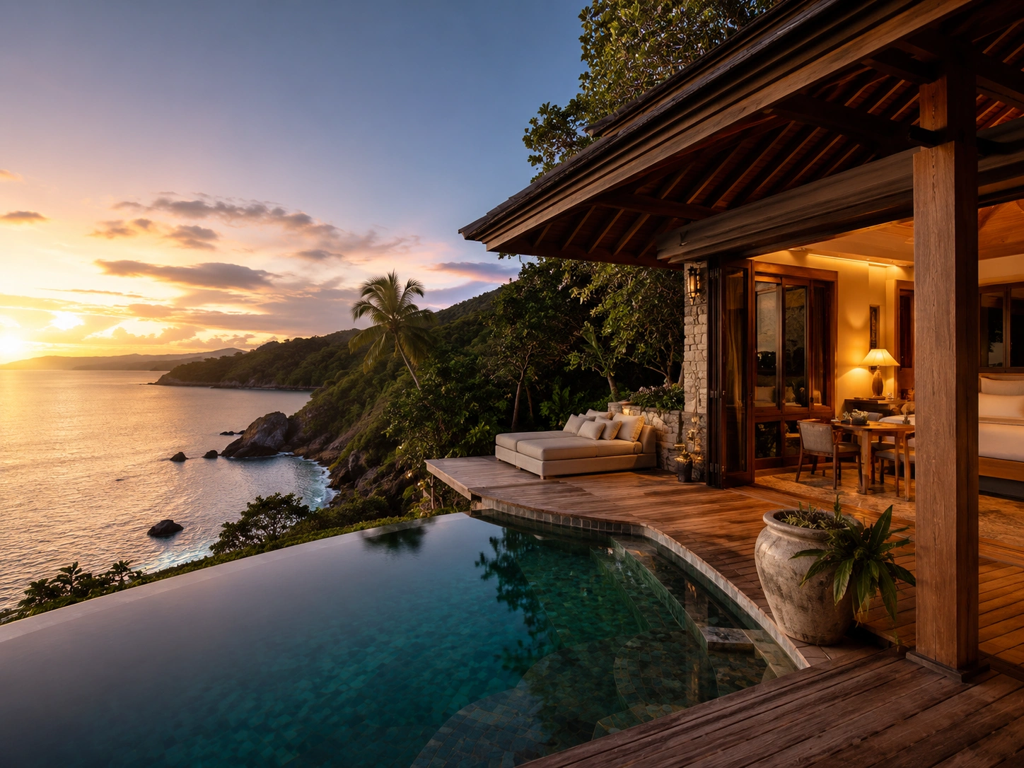 Private luxury villa surrounded by nature offering privacy, wellness, and quiet luxury for high-net-worth travellers.